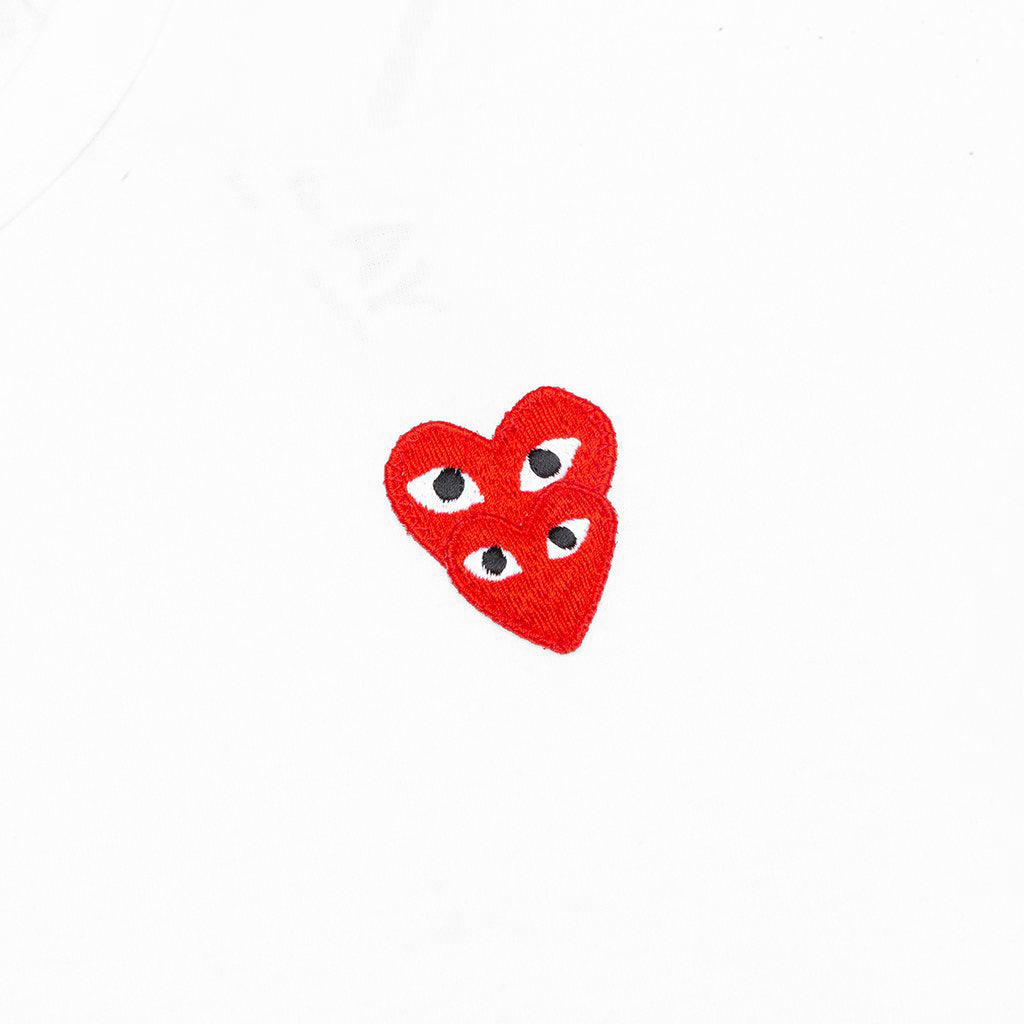 Stacked Heart L/S T-Shirt - White
