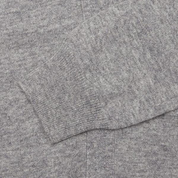Woven V-Neck Cardigan - Light Grey
