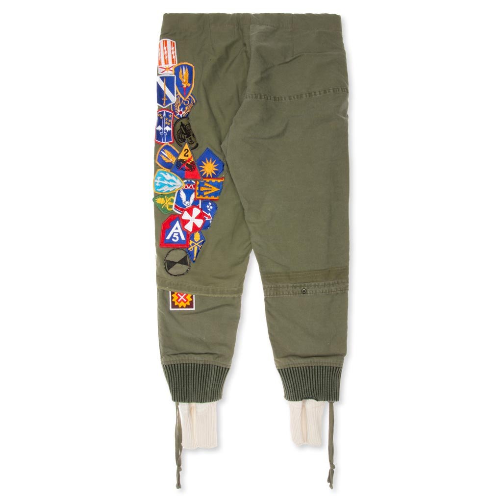 Zip Lounge Pant - Army/Patchwork