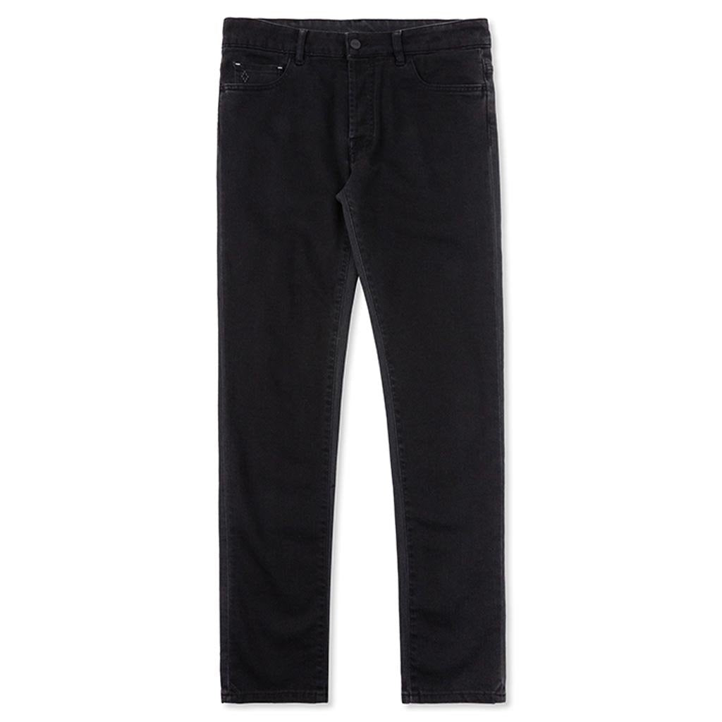 Stone Wash Slim Jeans - Black/White