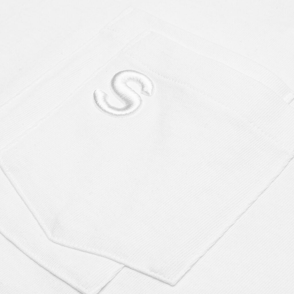 S Embroidery T-Shirt - White