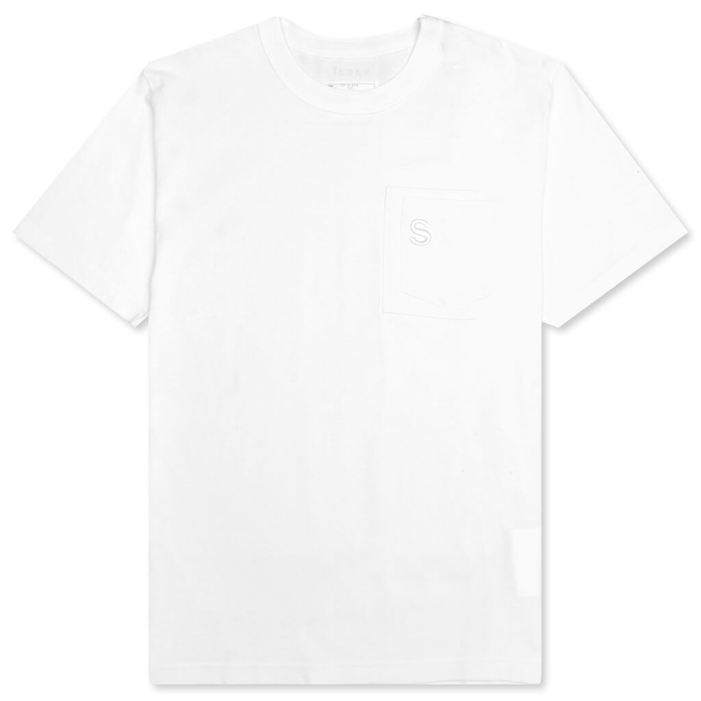 S Embroidery T-Shirt - White